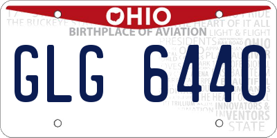 OH license plate GLG6440