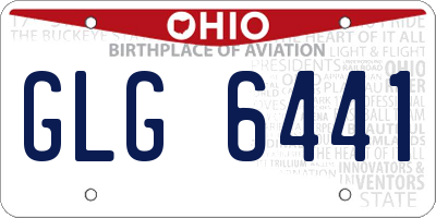 OH license plate GLG6441