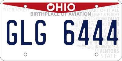OH license plate GLG6444