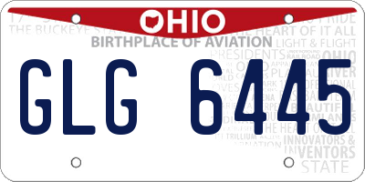 OH license plate GLG6445