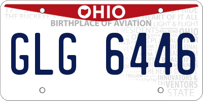OH license plate GLG6446