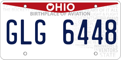 OH license plate GLG6448