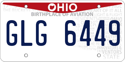 OH license plate GLG6449