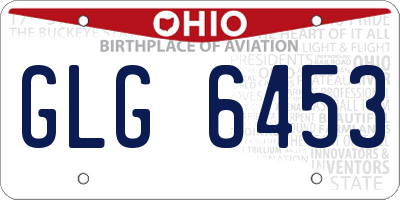 OH license plate GLG6453