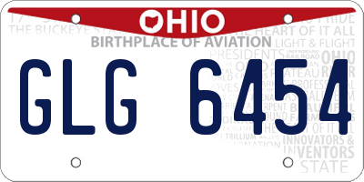 OH license plate GLG6454