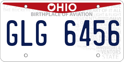 OH license plate GLG6456