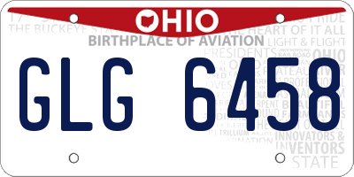OH license plate GLG6458