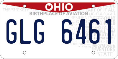 OH license plate GLG6461