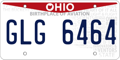 OH license plate GLG6464