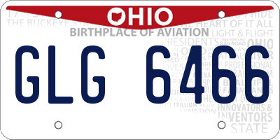 OH license plate GLG6466