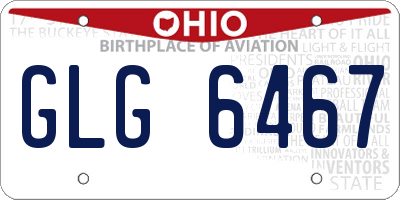 OH license plate GLG6467