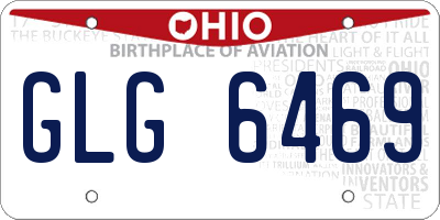 OH license plate GLG6469