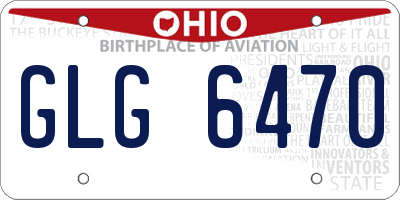 OH license plate GLG6470