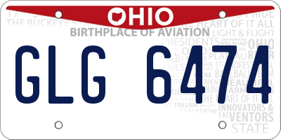 OH license plate GLG6474