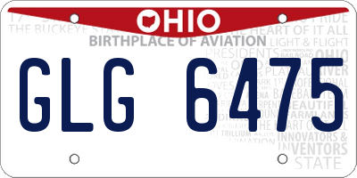OH license plate GLG6475