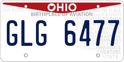 OH license plate GLG6477