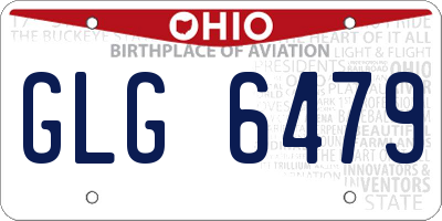 OH license plate GLG6479