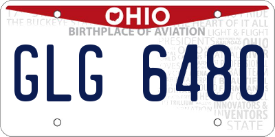 OH license plate GLG6480