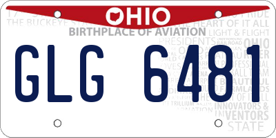 OH license plate GLG6481