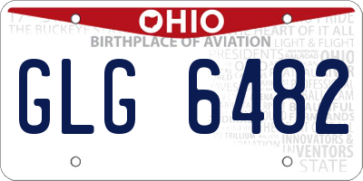 OH license plate GLG6482