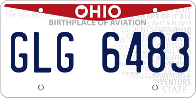OH license plate GLG6483