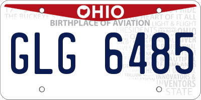 OH license plate GLG6485