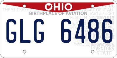 OH license plate GLG6486