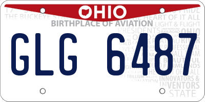 OH license plate GLG6487