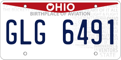 OH license plate GLG6491