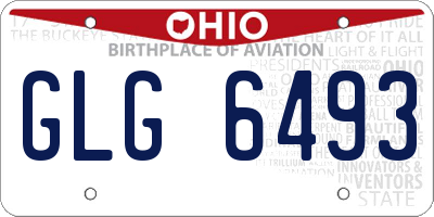 OH license plate GLG6493
