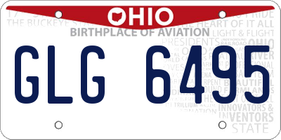 OH license plate GLG6495