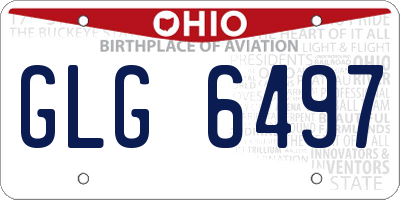 OH license plate GLG6497