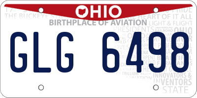 OH license plate GLG6498