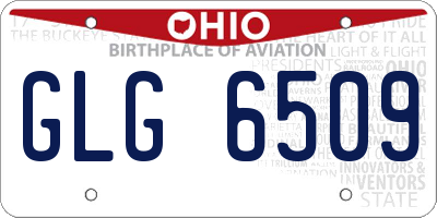 OH license plate GLG6509