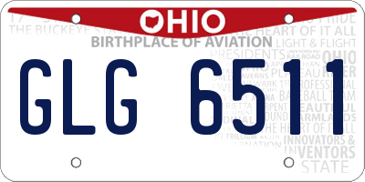 OH license plate GLG6511