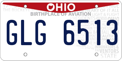 OH license plate GLG6513