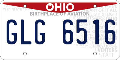 OH license plate GLG6516