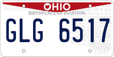 OH license plate GLG6517