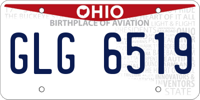 OH license plate GLG6519