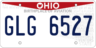 OH license plate GLG6527