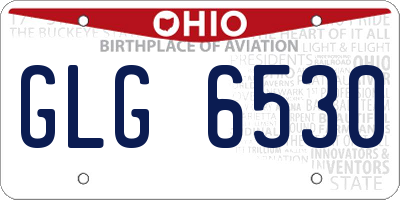 OH license plate GLG6530