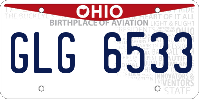 OH license plate GLG6533
