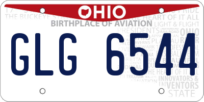 OH license plate GLG6544