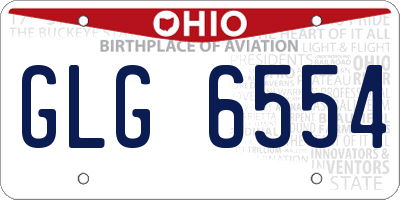 OH license plate GLG6554