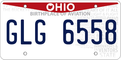 OH license plate GLG6558
