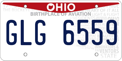 OH license plate GLG6559