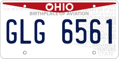 OH license plate GLG6561