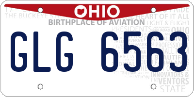 OH license plate GLG6563