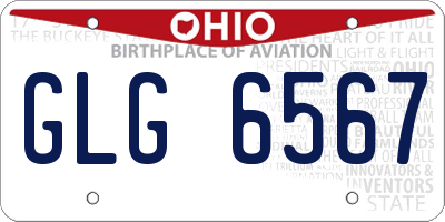 OH license plate GLG6567