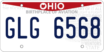 OH license plate GLG6568